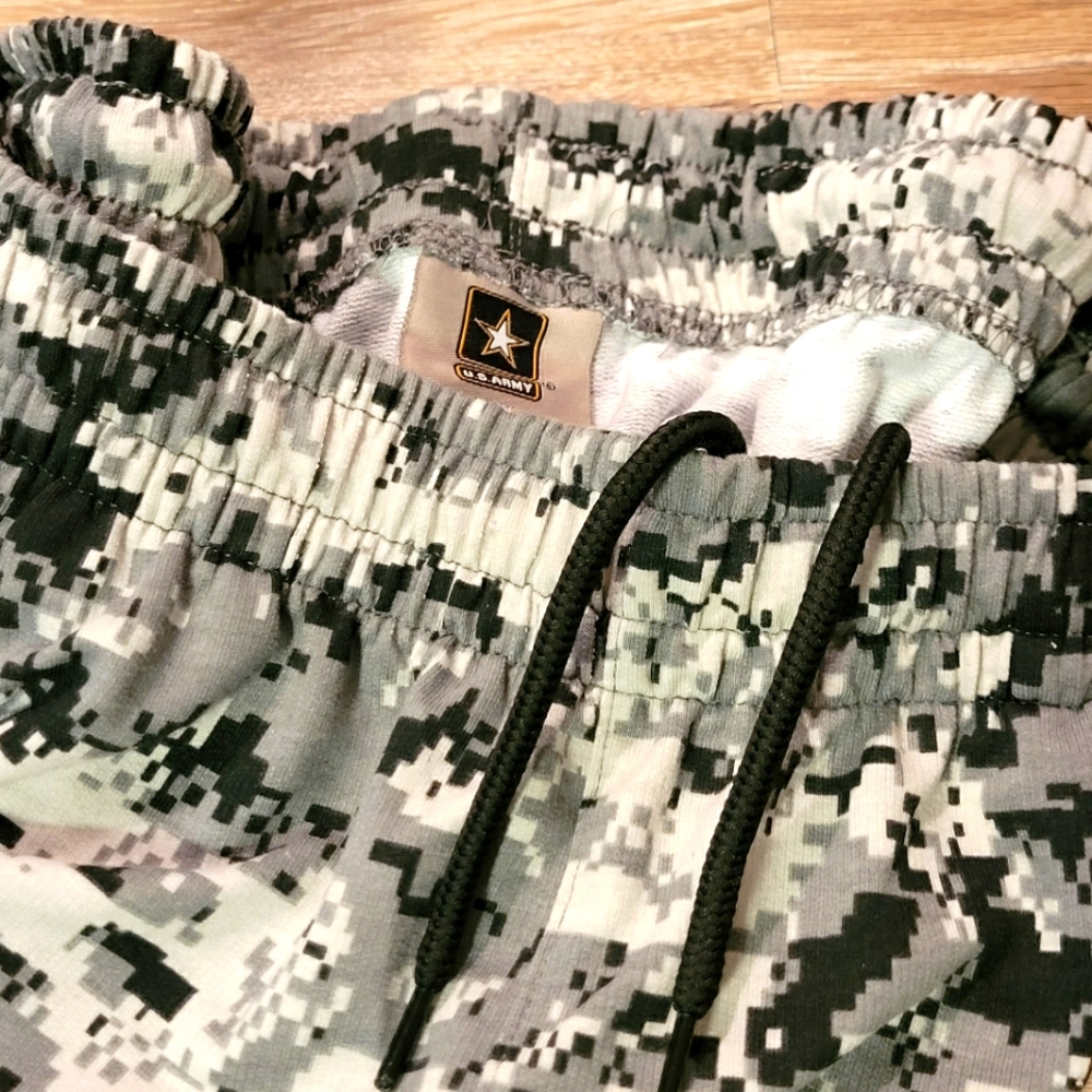U.S. Army Shorts Camo Drawstring French Terry-Pockets - Picture 6 of 6